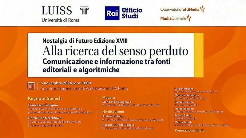 Nostalgia di Futuro 2026