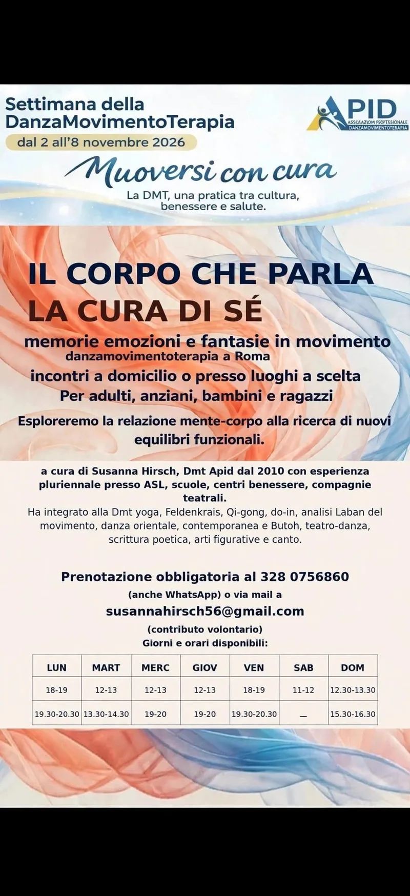 APID/Settimana della DanzaMovimento   Terapia