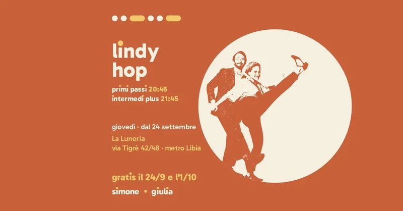 Swing Lindy Hop - Primi Passi e Intermedi Plus - Metro Libia