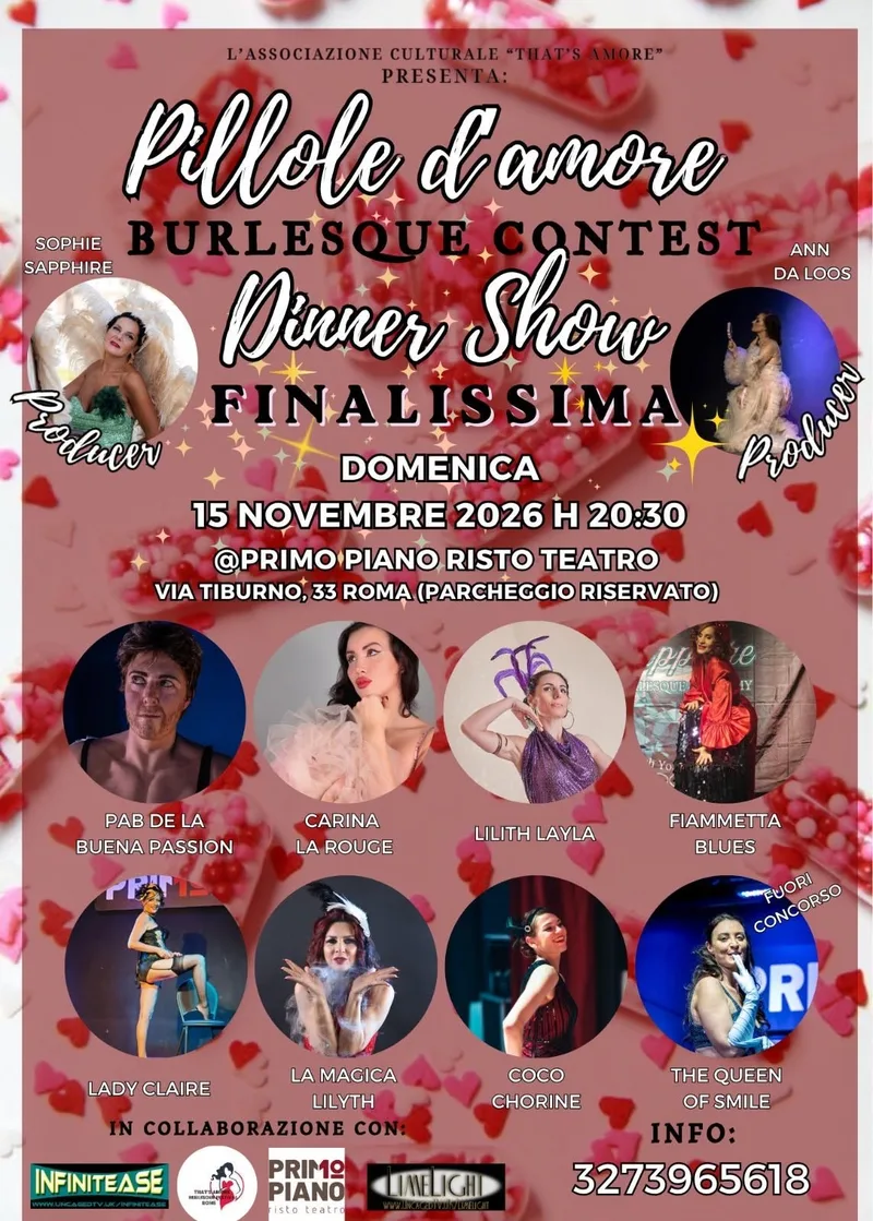 ❤️ Burlesque Dinner Show @ Primo Piano Ristoteatro