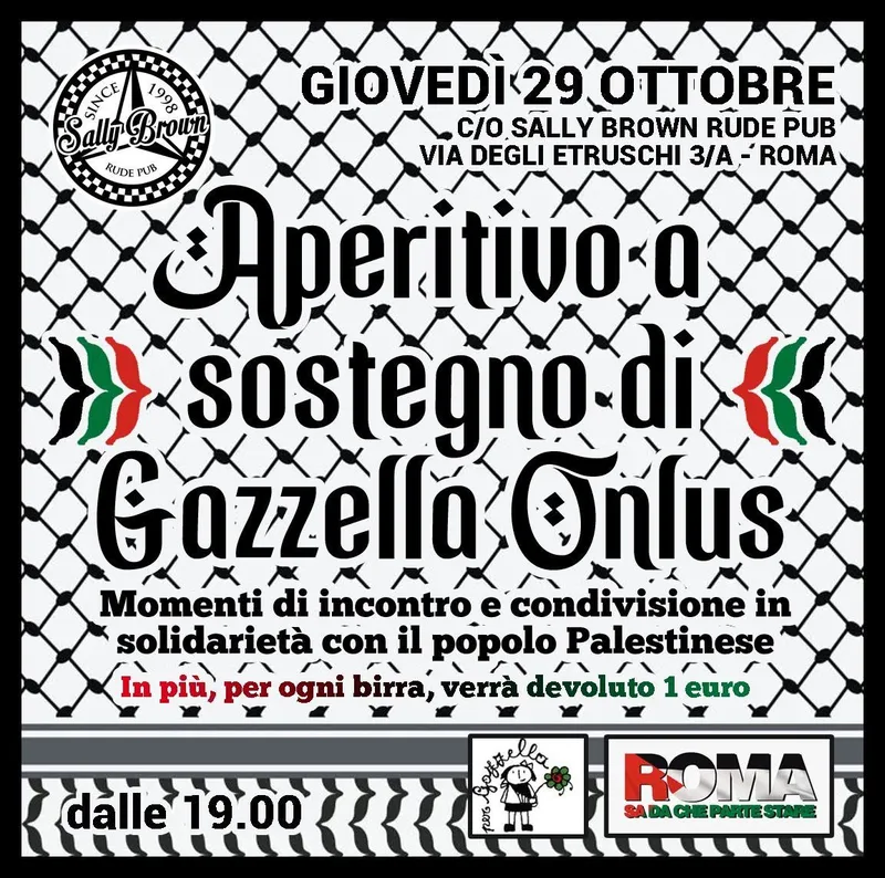 Aperitivo a sostegno di GAZZELLA ONLUS 🇵🇸 @Sally Brown 