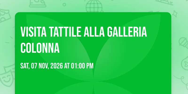 Visita tattile alla Galleria Colonna