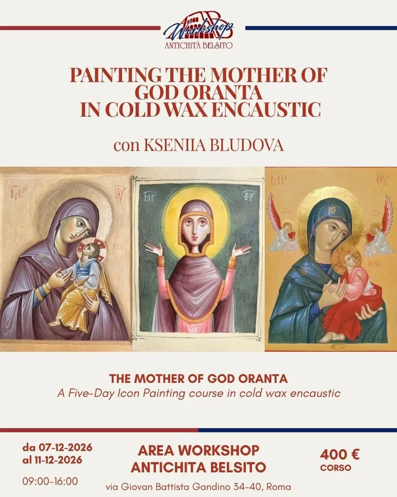 Workshop Painting the Mother of God Oranta in Cold Wax Encaustic