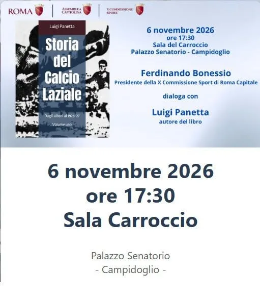 Presentazione di libri sul calcio romano e laziale