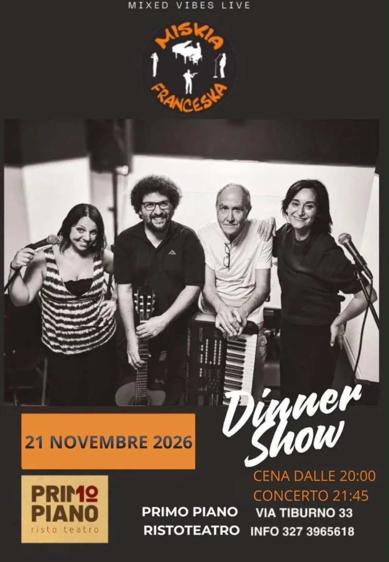 Miskia Franceca Band & Dinner @ Live at Primo Piano
