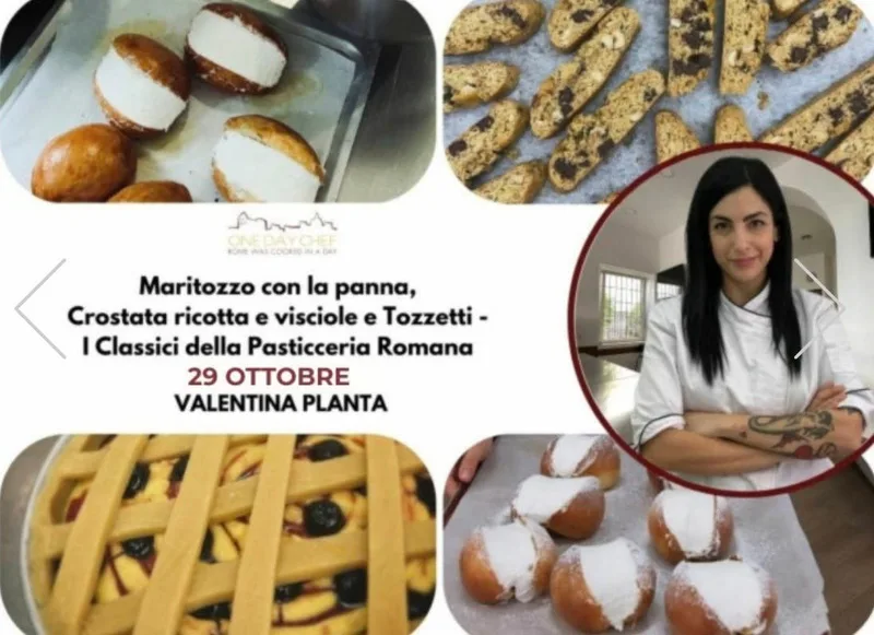 Maritozzo con la panna, crostata ricotta e visciole, tozzetti. I classici della pasticceria romana 