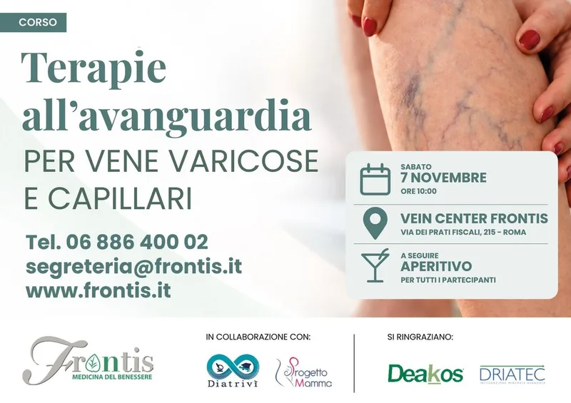 Corso Gratuito MMG, angiologi e M.estetici: Terapie all'avanguardia per vene varicose e capillari