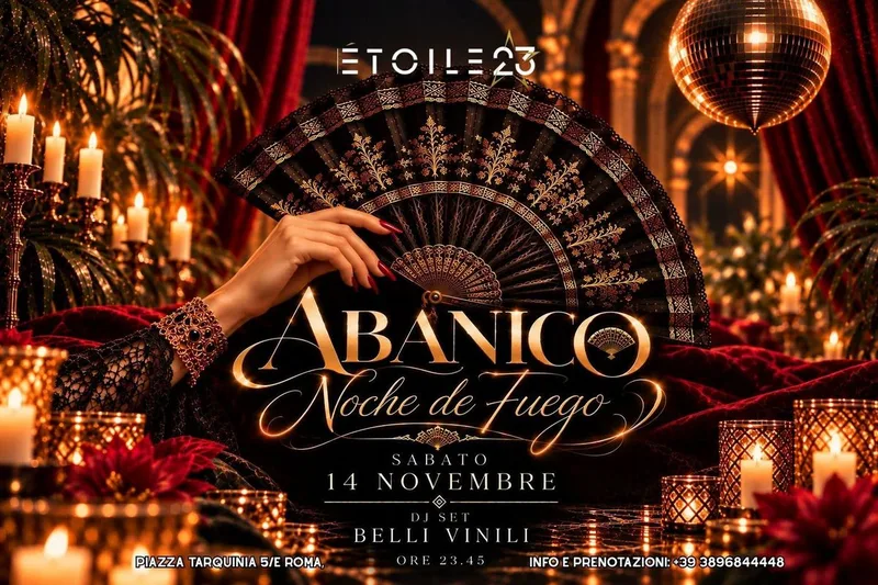 🪭ABANICO🪭 Noche de Fuego🔥| Prenota il tuo ventaglio!