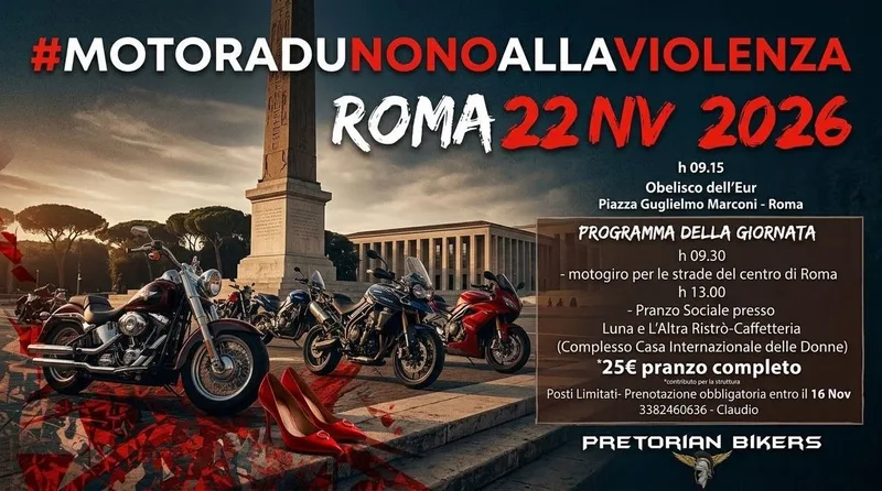 #MOTORADUNONOALLAVIOLENZA - Roma 2026