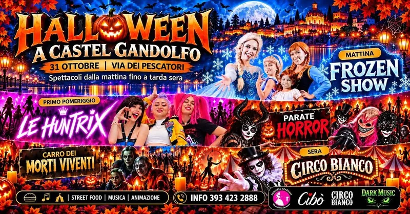 🎃 HALLOWEEN A CASTEL GANDOLFO 2026 | Frozen, Le Huntrix, Parate Horror e Circo Bianco