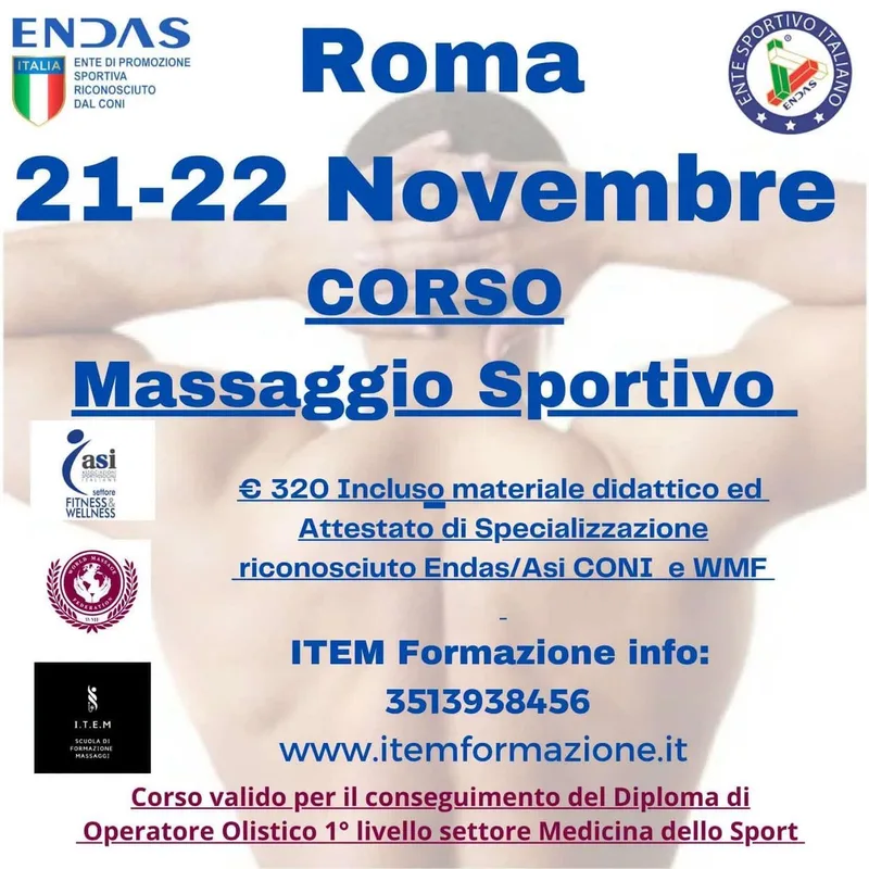 Corso Massaggio Sportivo 
