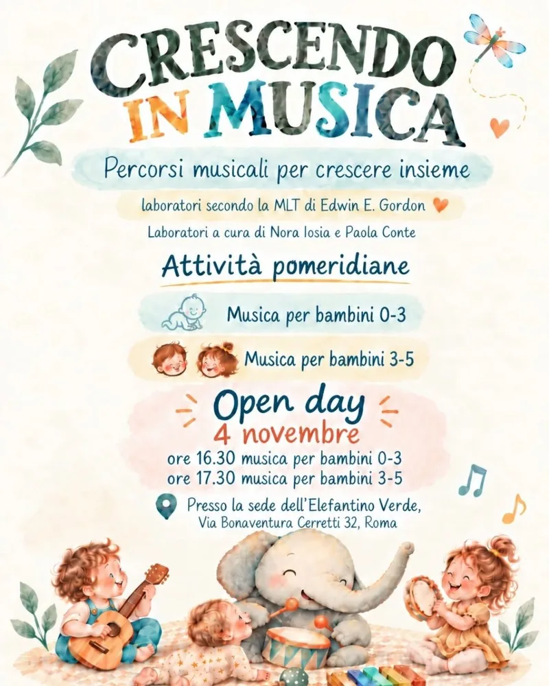OPEN DAY LABORATORI MUSICA PER BAMBINI 0-3 E 3-5