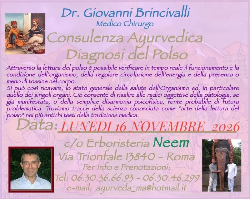 Consulto Ayurvedico Novembre 2026