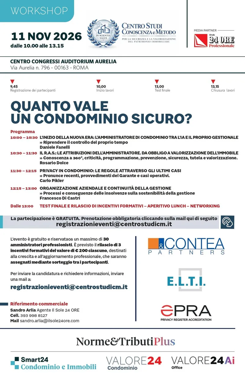 Masterclass Condominio Sicuro