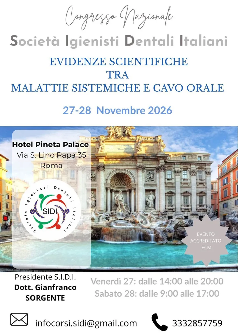 CONGRESSO NAZIONALE S.I.D.I. "Evidenze scientifiche tra malattie sistemiche e cavo orale"