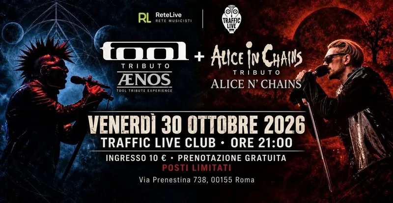 TOOL + Alice in Chains Tribute Night | Traffic Live (Roma)