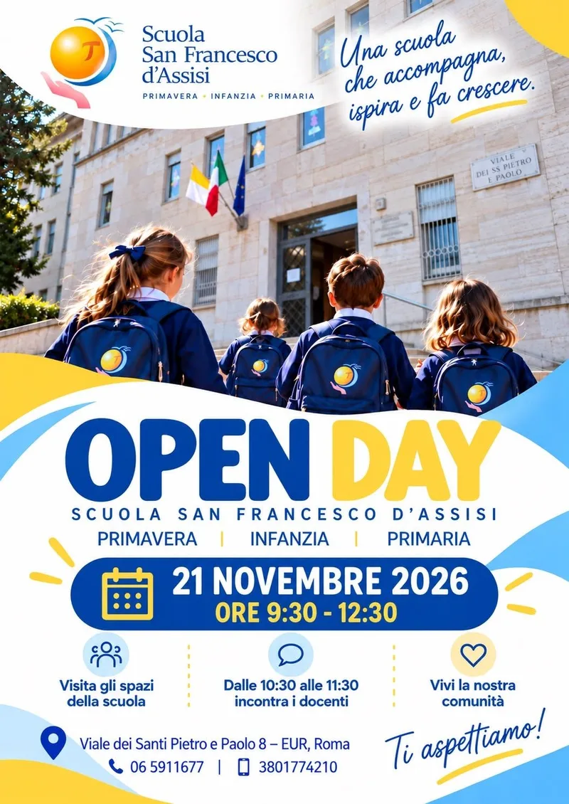 Open Day – Scuola San Francesco d’Assisi | 21 novembre