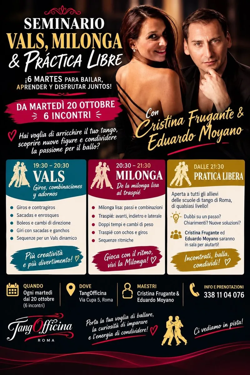 SEMINARIO MILONGA VALS Y PRÁCTICA LIBRE 