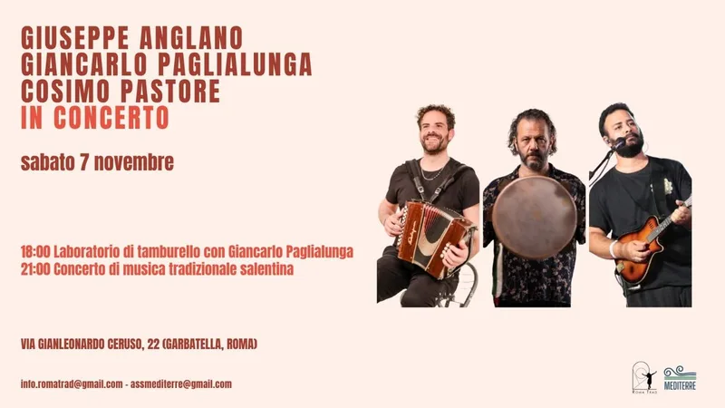  Giancarlo Paglialunga, Giuseppe Anglano, Cosimo Pastore in Concerto - @SABATO 7 NOVEMBRE