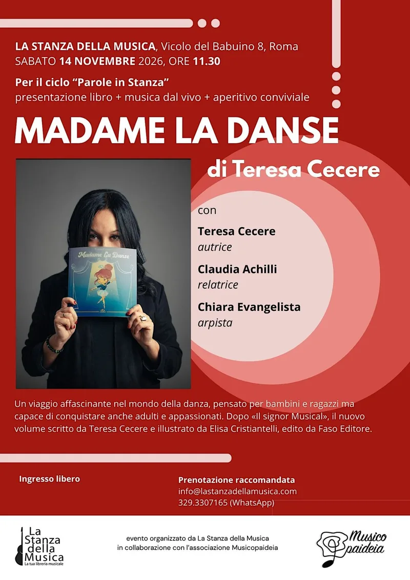 Presentazione del volume MADAME LA DANSE, di Teresa Cecere