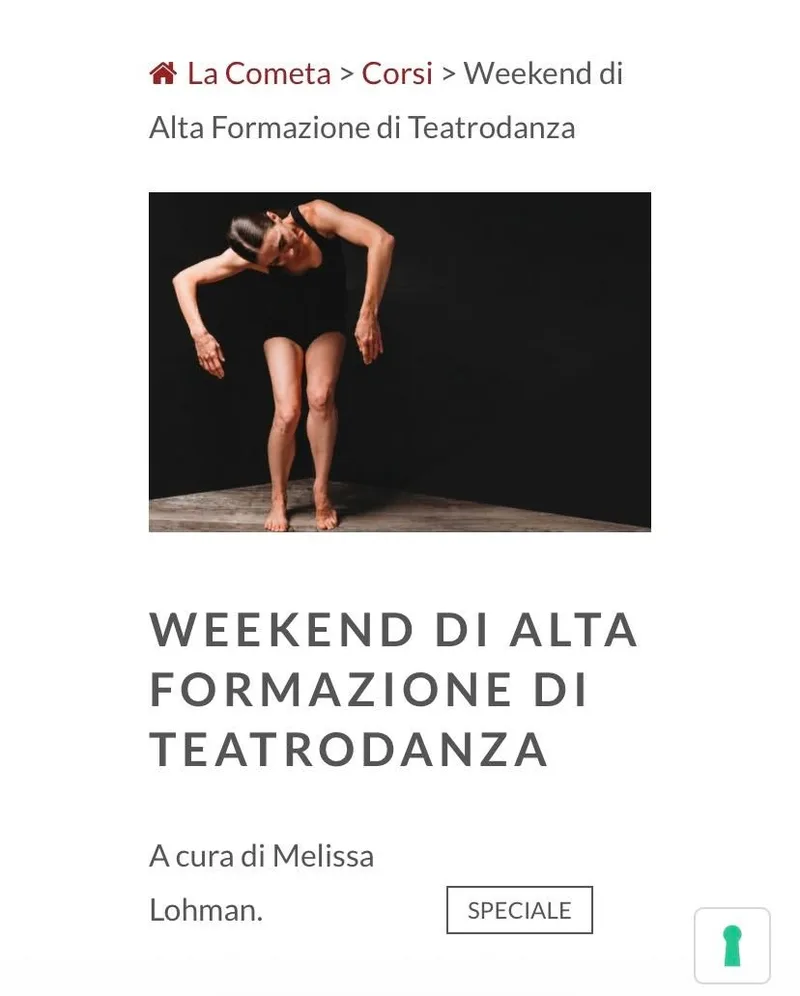 Weekend di Alta Formazione di Teatro Danza