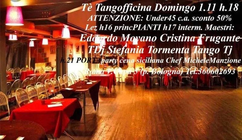TèTangofficina 1.11 Baile h18 DJ Stefania Tormenta Tango Tj- Cena PORTAparty chef Michele Manzione 