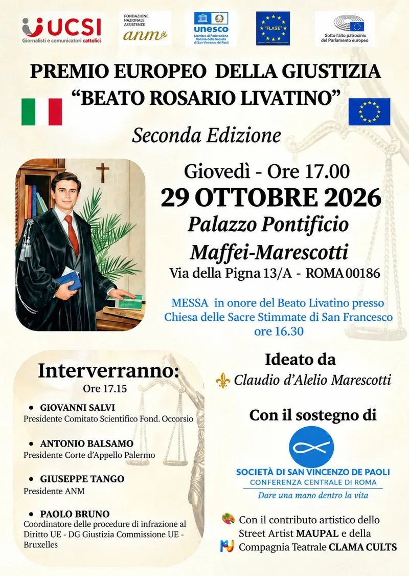 Cerimonia consegna Premio Rosario Livatino