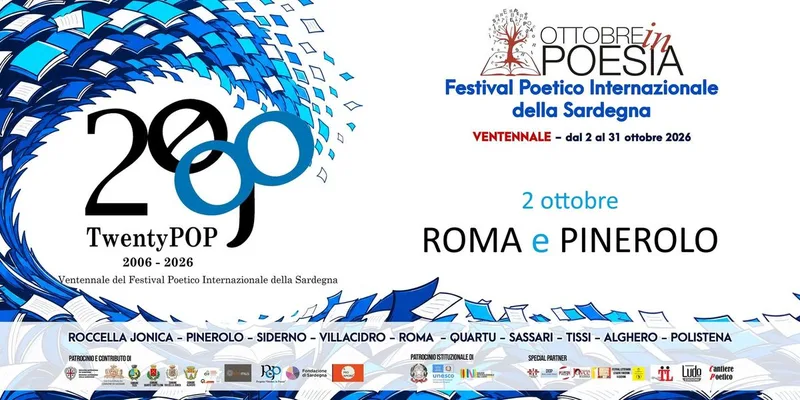 Ventennale Festival OTTOBREinPOESIA: tappe a Roma e Pinerolo