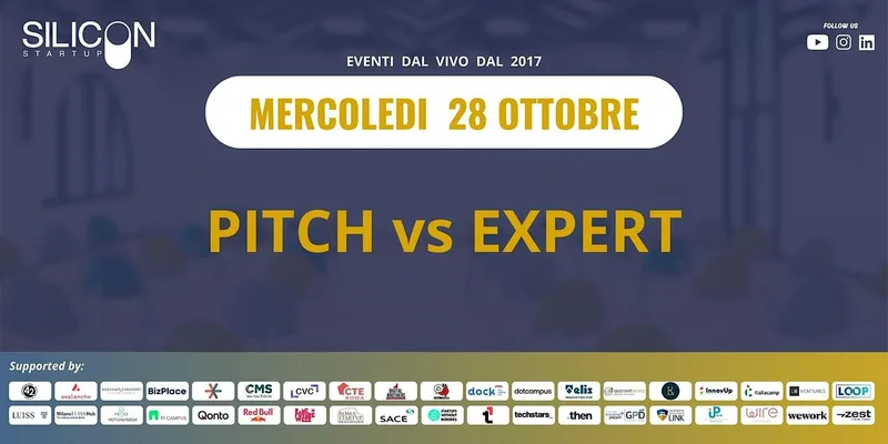 Pitch, Investitori & Riflettori · Startup event a Roma