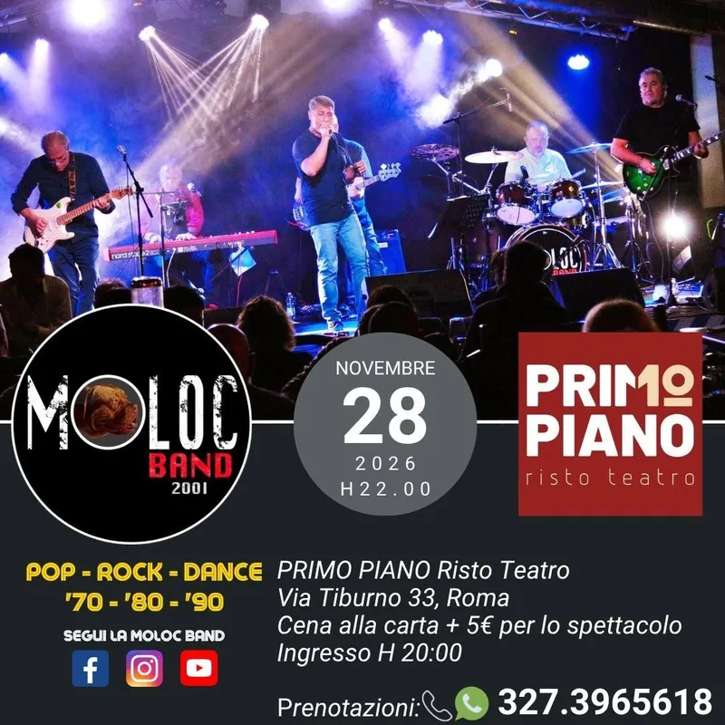 Moloc Live Concert & Dinner @ Live at Primo Piano
