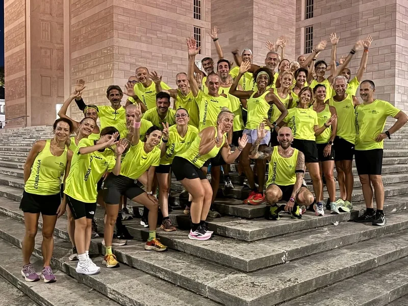 Allenamento di corsa di gruppo