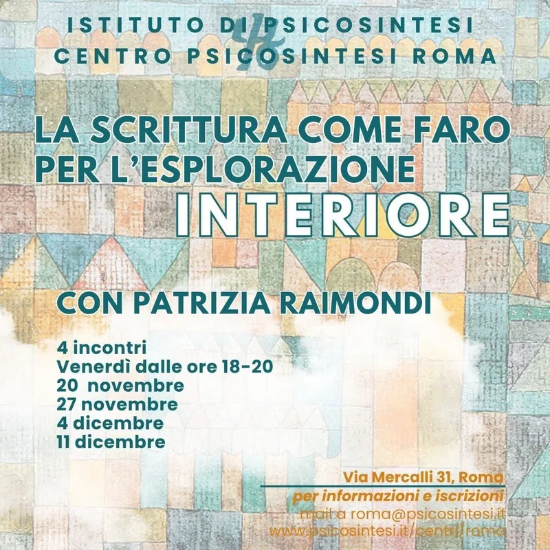 LA SCRITTURA COME FARO PER L'ESPLORAZIONE INTERIORE CON PATRIZIA RAIMONDI