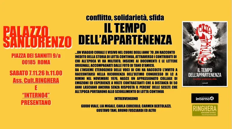 Il TEMPO DELL'APPARTENENZA - conflitto ,solidarietà,sfida