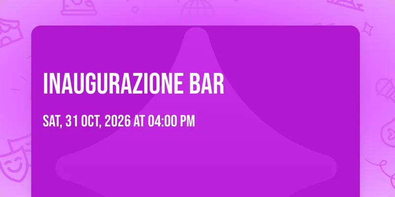 inaugurazione bar