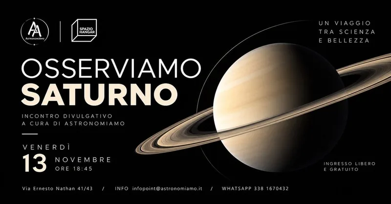 🪐 OSSERVIAMO SATURNO — Un viaggio tra scienza e bellezza