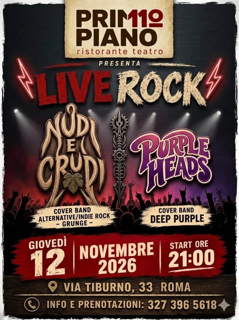 LIVE ROCK Dinner Concert @ Primo Piano Ristoteatro