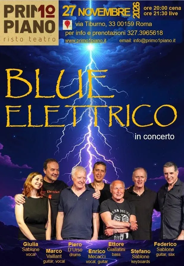 Bluelettrico Concert & Dinner @ Primo Piano Dinner Concert