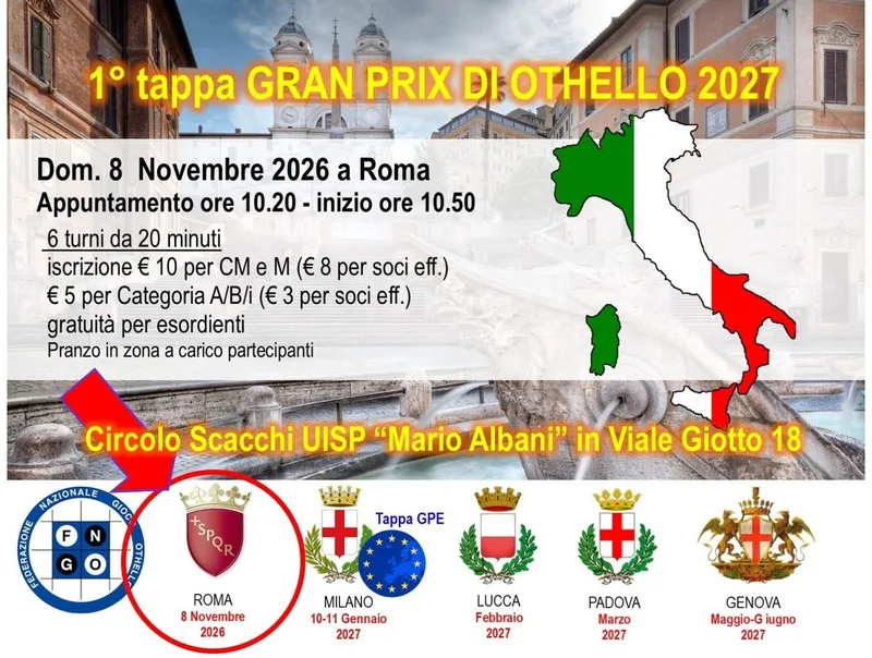 Tappa 1 Gran Prix Othello a Roma