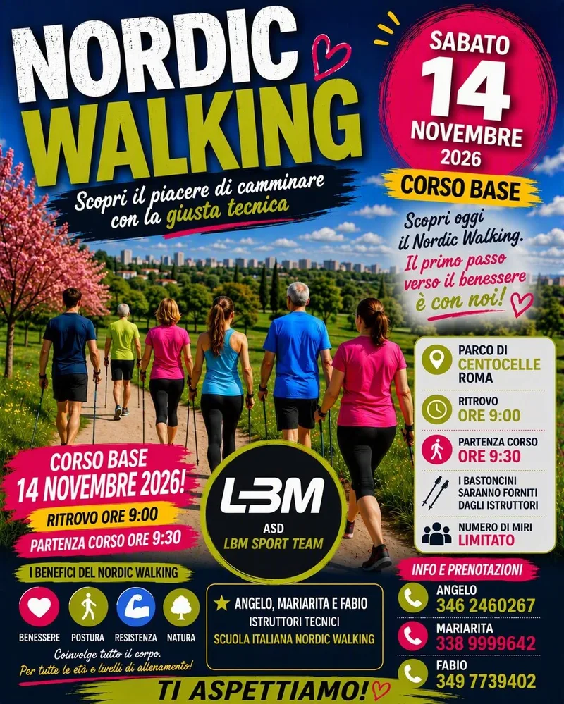 🌿 CORSO BASE DI NORDIC WALKING 🚶‍♂️