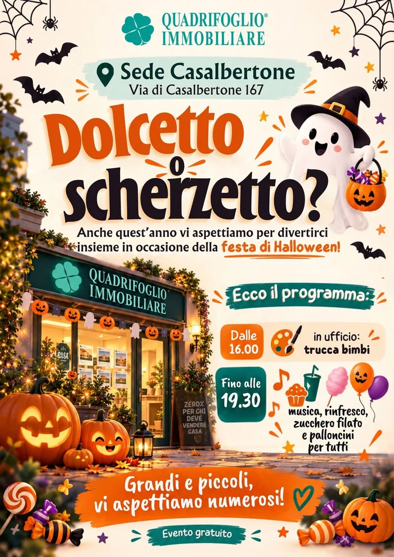 Festa Halloween - Quadrifoglio Immobiliare Casalbertone
