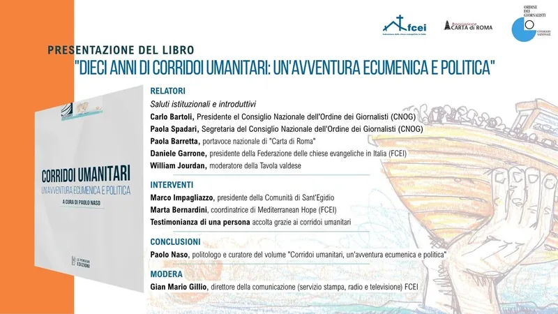 "Corridoi umanitari. Un'avventura ecumenica e politica" - Presentazione del libro 
