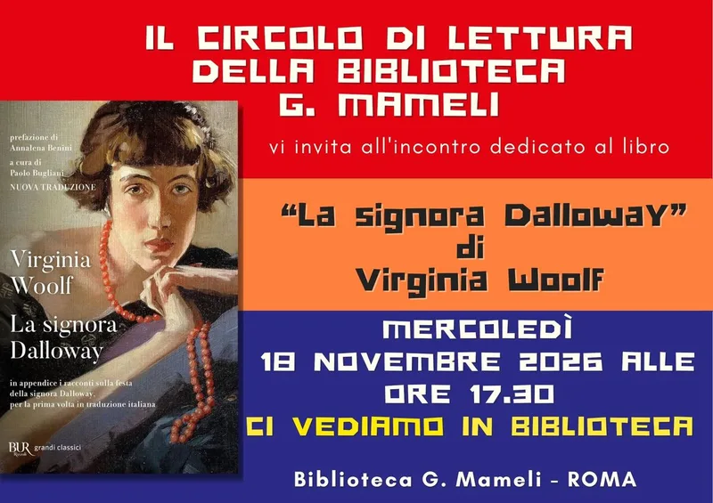 Appuntamento con il Circolo di Lettura della Biblioteca Goffredo Mameli