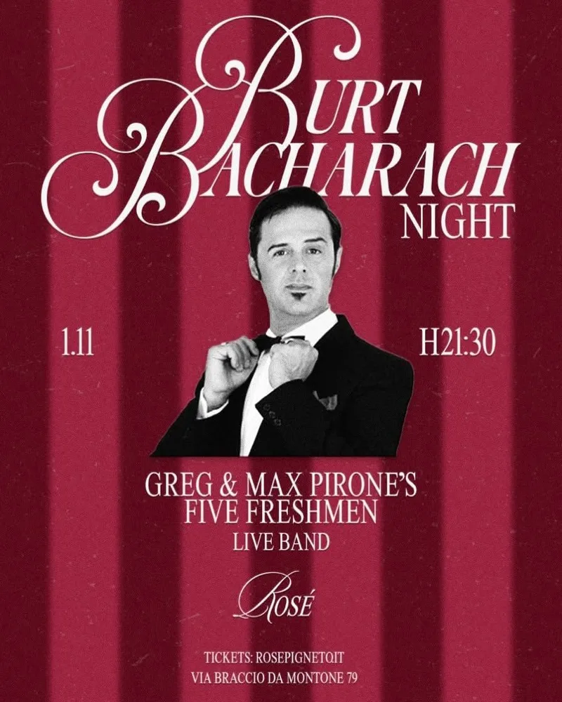 GREG AND MAX PIRONE’S FIVE FRESHMEN / Burt Bacharach Night / LIVE BAND